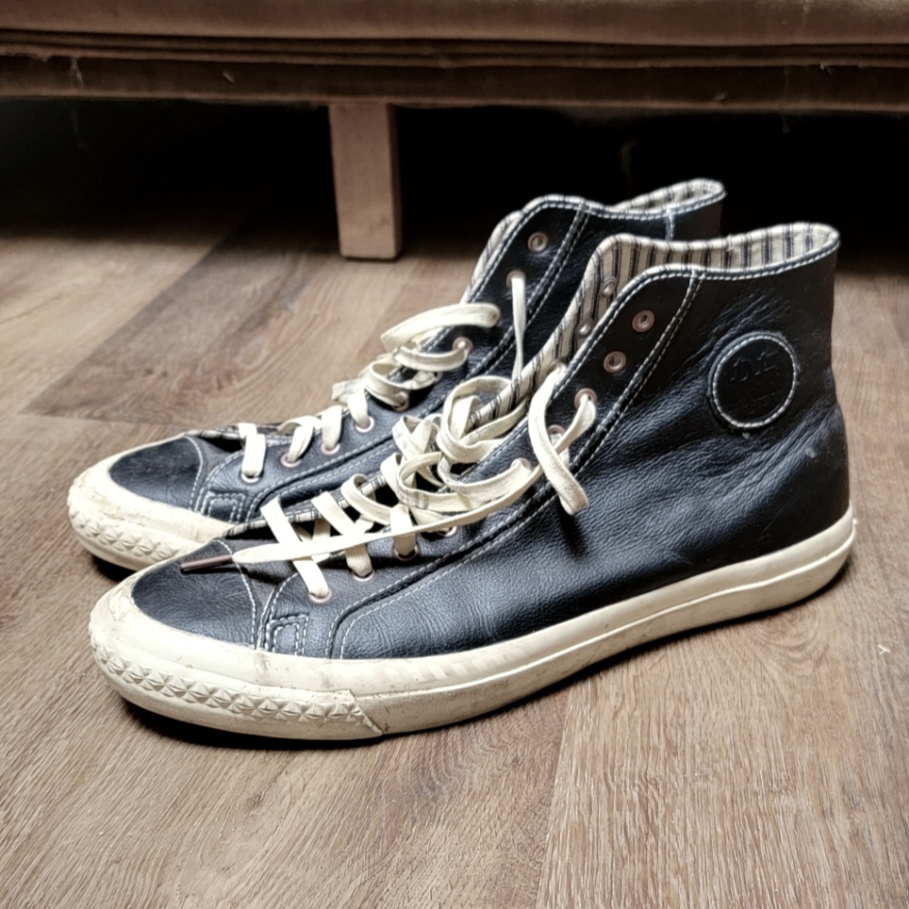 PF Flyers Black Leather Men's 14